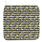 Yellow Daffodil Striped Pattern Print Hand Towel