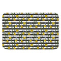 Yellow Daffodil Striped Pattern Print Indoor Door Mat