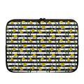 Yellow Daffodil Striped Pattern Print Laptop Sleeve