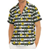 Yellow Daffodil Striped Pattern Print Men's Deep V-Neck Shirt