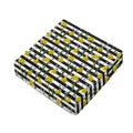 Yellow Daffodil Striped Pattern Print Outdoor Seat Cushion Cover