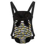 Yellow Daffodil Striped Pattern Print Pet Carrier Backpack