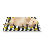 Yellow Daffodil Striped Pattern Print Pet Cooling Mat Cover