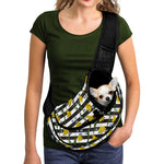Yellow Daffodil Striped Pattern Print Pet Sling Carrier