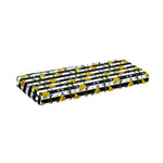 Yellow Daffodil Striped Pattern Print Piano Keyboard Cover