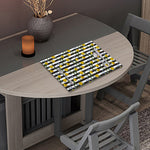 Yellow Daffodil Striped Pattern Print Placemat