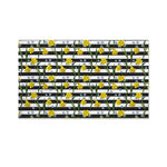 Yellow Daffodil Striped Pattern Print Polyester Flag