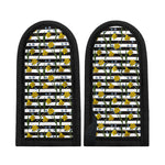 Yellow Daffodil Striped Pattern Print Skillet Handle Cover