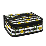 Yellow Daffodil Striped Pattern Print Small Lunch Bag