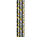 Yellow Daffodil Striped Pattern Print Table Runner
