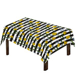 Yellow Daffodil Striped Pattern Print Tablecloth
