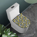 Yellow Daffodil Striped Pattern Print Toilet Lid Cover