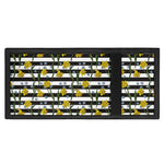 Yellow Daffodil Striped Pattern Print Trifold Wallet