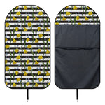 Yellow Daffodil Striped Pattern Print Waterproof Car Seat Cover