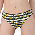 Yellow Daffodil Striped Pattern Print Women's Panties