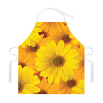 Yellow Daisy Flower Print Adjustable Apron
