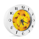 Yellow Daisy Flower Print Alarm Clock