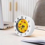 Yellow Daisy Flower Print Alarm Clock