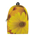 Yellow Daisy Flower Print School Backpack