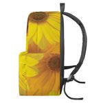 Yellow Daisy Flower Print Backpack
