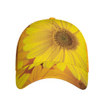Yellow Daisy Flower Print Baseball Cap