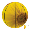 Yellow Daisy Flower Print Basketball