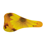 Yellow Daisy Flower Print Bicycle Seat Cover