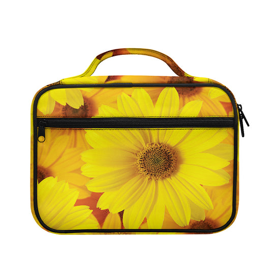 Yellow Daisy Flower Print Briefcase Bible Bag