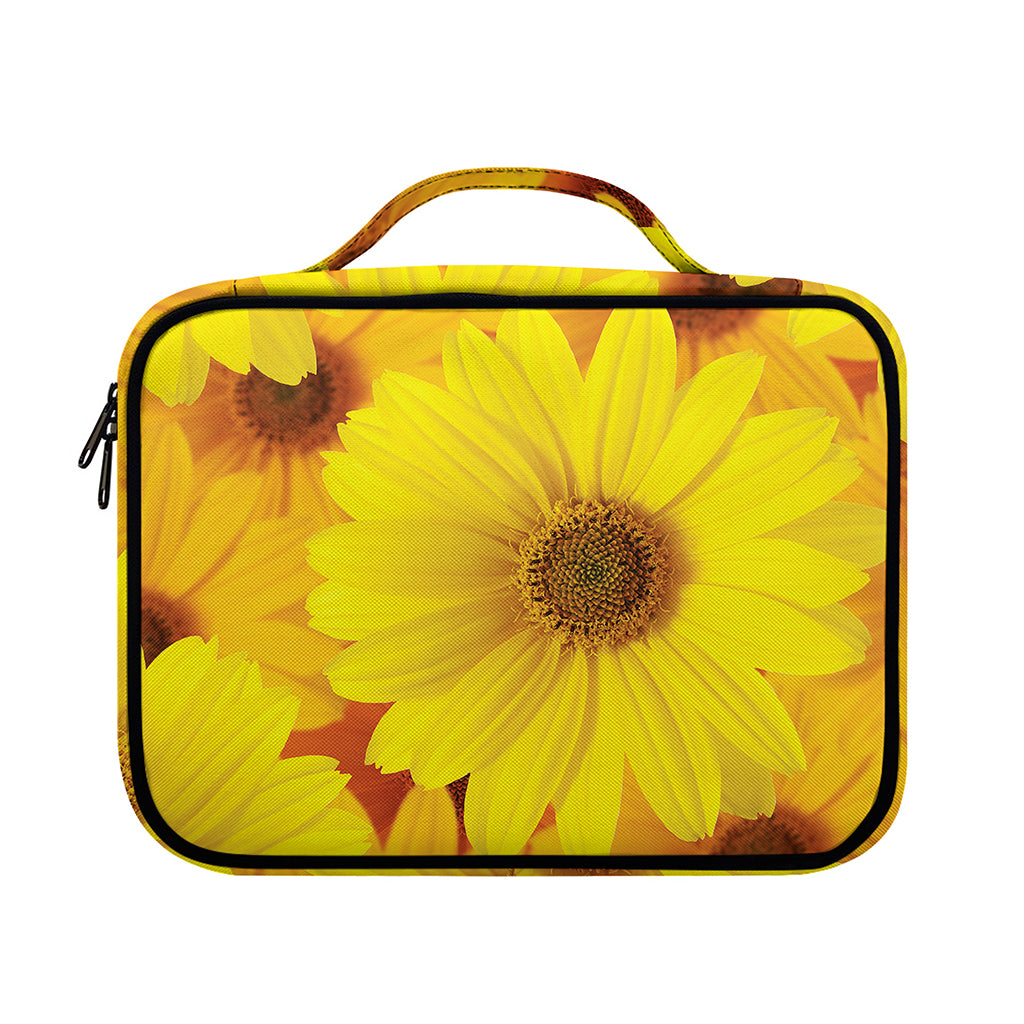 Yellow Daisy Flower Print Briefcase Bible Bag