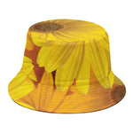 Yellow Daisy Flower Print Bucket Hat