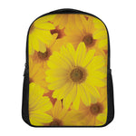 Yellow Daisy Flower Print Casual Backpack