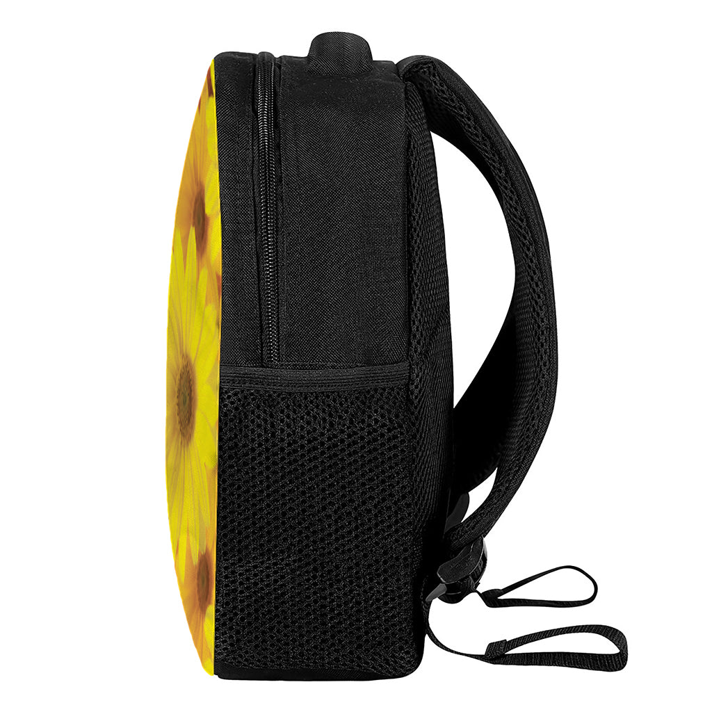 Yellow Daisy Flower Print Casual Backpack