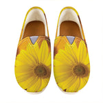 Yellow Daisy Flower Print Casual Shoes