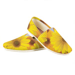 Yellow Daisy Flower Print Casual Shoes