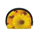 Yellow Daisy Flower Print Coin Purse