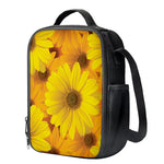 Yellow Daisy Flower Print Crossbody Lunch Bag