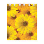 Yellow Daisy Flower Print Curtain
