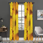 Yellow Daisy Flower Print Curtain