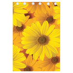 Yellow Daisy Flower Print Curtain