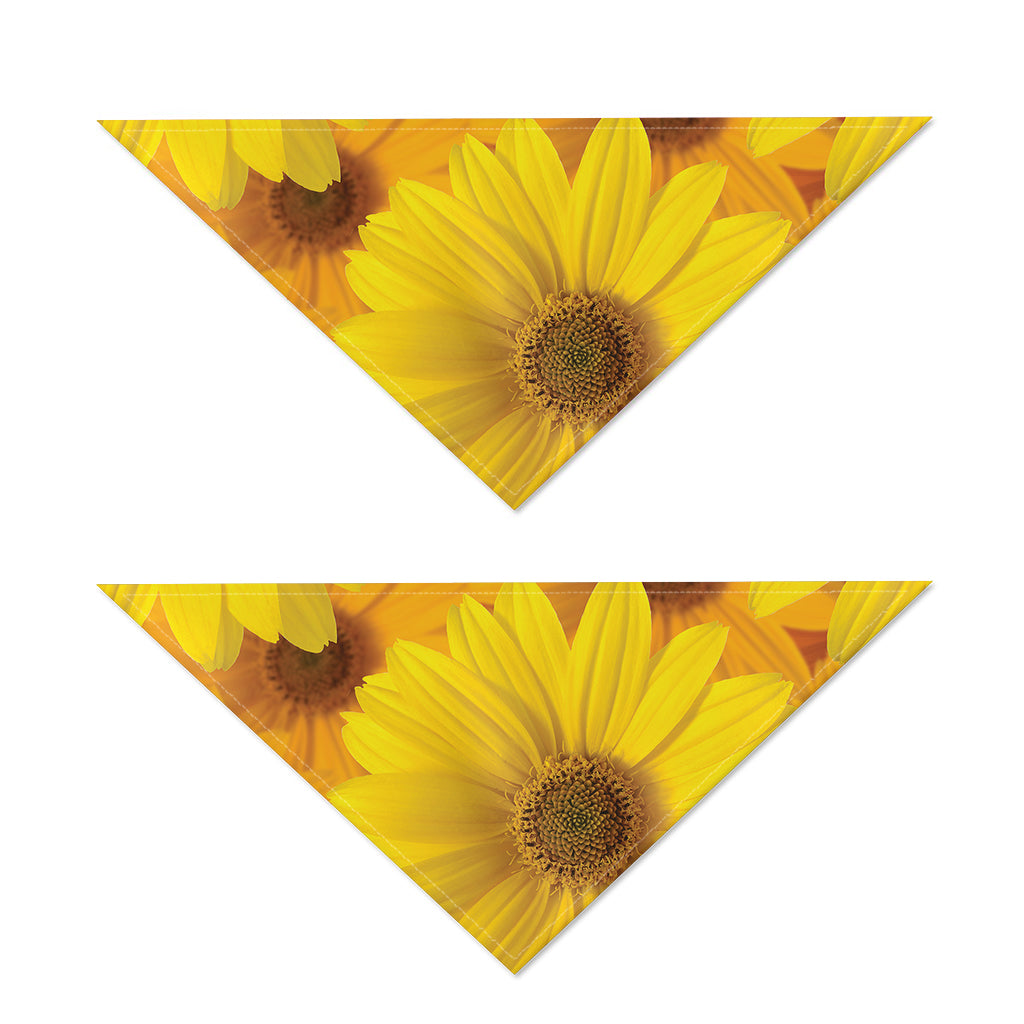 Yellow Daisy Flower Print Dog Bandana
