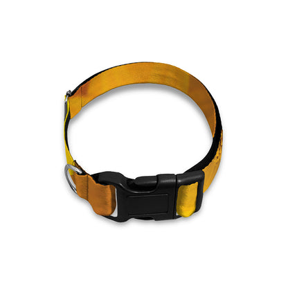 Yellow Daisy Flower Print Dog Collar