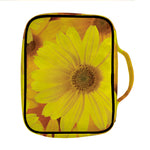 Yellow Daisy Flower Print Front Pocket Bible Bag