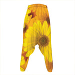 Yellow Daisy Flower Print Hammer Pants