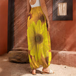 Yellow Daisy Flower Print Harem Pants