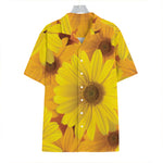 Yellow Daisy Flower Print Hawaiian Shirt