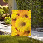 Yellow Daisy Flower Print House Flag