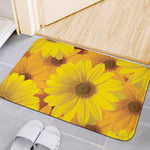 Yellow Daisy Flower Print Indoor Door Mat
