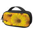 Yellow Daisy Flower Print Portable Cooler Travel Case