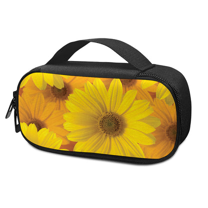 Yellow Daisy Flower Print Insulin Cooler Travel Case
