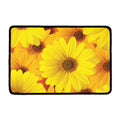 Yellow Daisy Flower Print Kitchen Mat